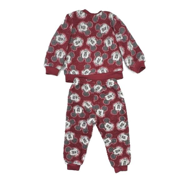 Disney Baby Mickey Mouse Red Fleece Outfit Top and Pants Set Unisex Sz 24 Months - Picture 2 of 8
